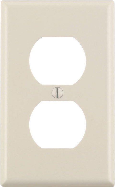 Leviton 1 gang Light Almond Nylon Duplex Outlet Wall Plate 1 pk