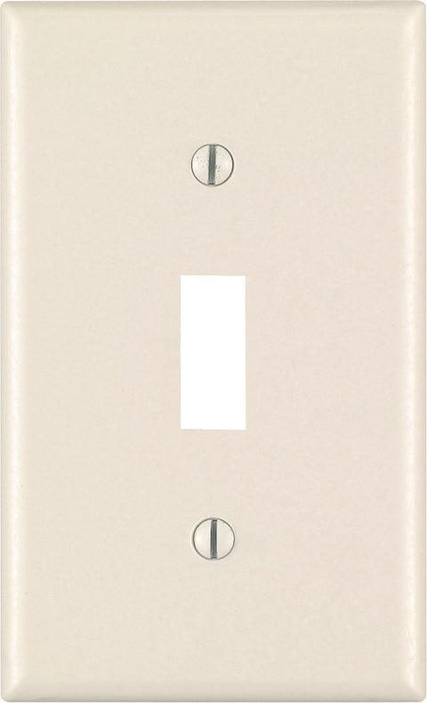 Leviton 1 gang Light Almond Nylon Toggle Wall Plate 1 pk