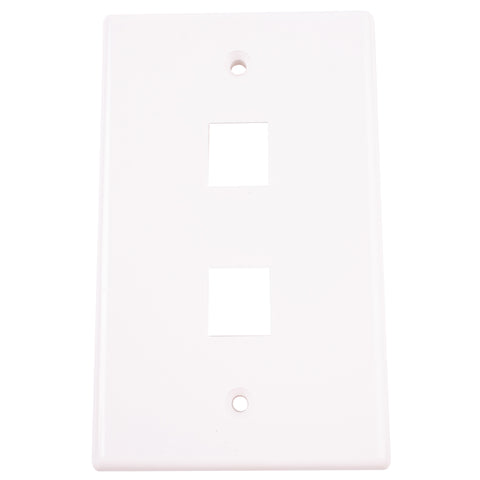 Monster Just Hook It Up White 2 gang Plastic Keystone Wall Plate 1 pk