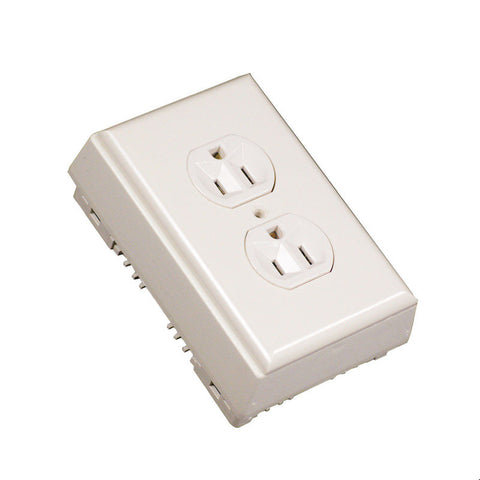 Wiremold 1-5/8 in. H 1 Gang Rectangle Outlet Kit Ivory Plastic