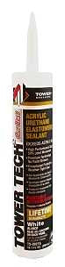 Tower Sealants Tower Tech2 TS-00215 Acrylic Urethane Sealant, White, 7 to 14 days Curing, 10.1 fl-oz Cartridge, Pack of 12