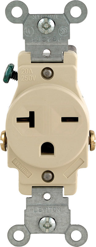 Leviton Electrical Receptacle 20 amps 6-20R 250 volts Ivory