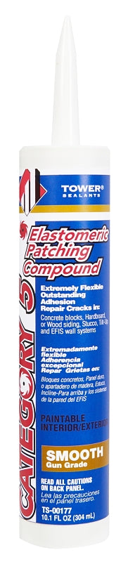 Tower Sealants CATEGORY 5 TS-00177 Gun-Grade Smooth Patch, White, 10.1 fl-oz Tube, Pack of 12