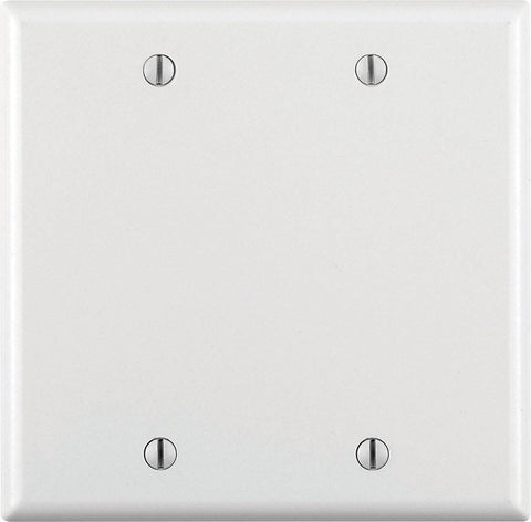 Leviton 2 gang White Thermoset Plastic Blank Wall Plate Cover 1 pk