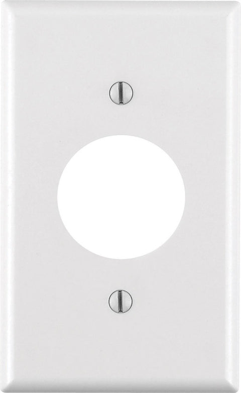 Leviton 1 gang White Plastic Power Outlet Wall Plate 1 pk