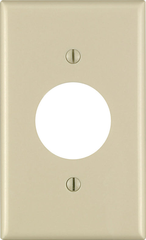 Leviton 1 gang Ivory Plastic Power Outlet Wall Plate 1 pk