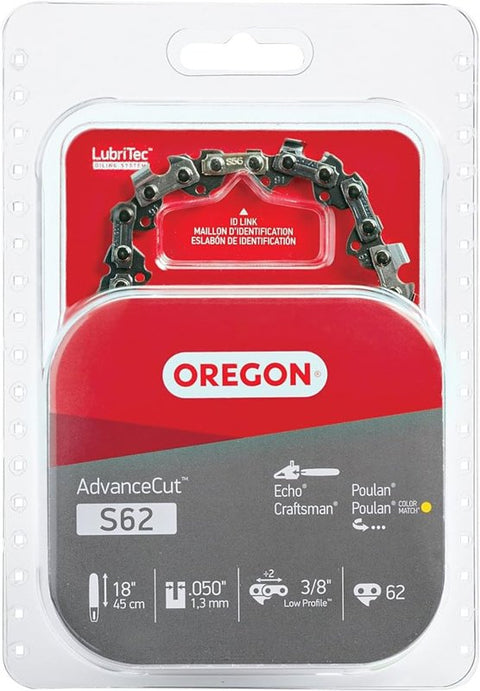 Oregon S62 Chainsaw Chain, For: Husqvarna, Jonsered, Makita, Echo, Ryobi, Poulan, Sears and Dayton Chainsaws, 0.05