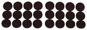 ProSource FE-50229-PS Furniture Pad, Felt Cloth, Brown, 1/2 in Dia, 5/64 in Thick, Round