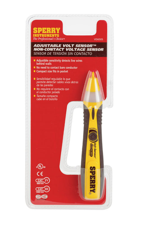 Sperry Voltage Detector 12-1000 VAC Black/Yellow