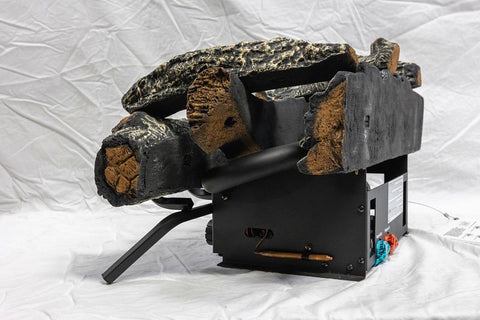 Comfort Glow Vent-Free 24" Gas Log Set, Dual Fuel, Electronic Ignition, Thermostat, 30000 BTU