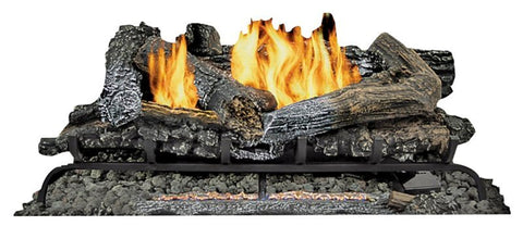 Comfort Glow Vent-Free 24" Gas Log Set, Dual Fuel, Remote, Electronic Ignition, 33000 BTU