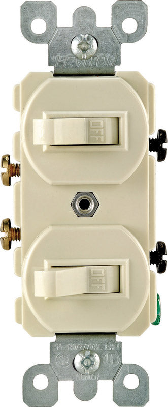 Leviton 1 15 amps Ivory Toggle Combination 1 Combination Switch