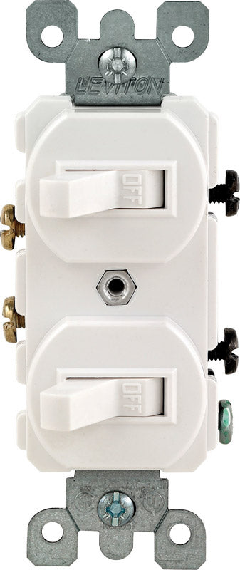Leviton 1 15 amps White Toggle Combination Switch 1 Combination