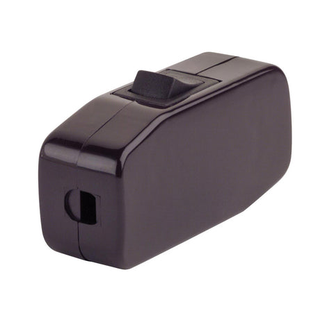 Leviton Feed-Through Cord Switch Single Pole Feed Thru On/Off 3 Amp 125 volts Brown CSA Carded