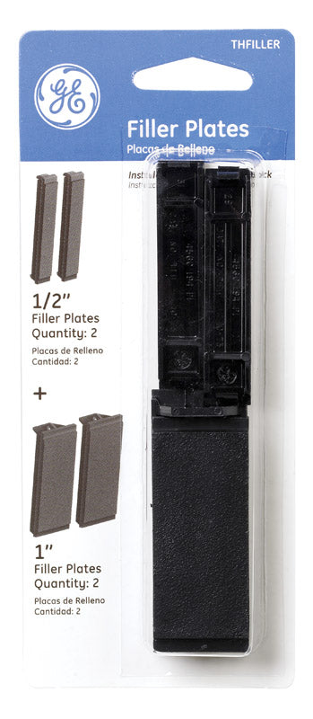 GE 1 space 4 circuits Surface Single Pole Filler Plate