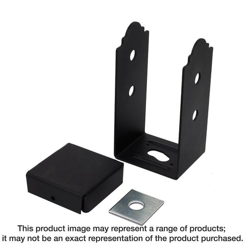 Simpson Strong-Tie APB Series APB66 Post Base, 11,450 lb Down DF/SP, 1260 lb Uplift, 6 x 6 in Post, 12 ga, Steel, Black
