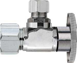 Plumb Pak PP123PCLF Shut-Off Valve, 5/8 x 1/4 in Connection, Compression, Brass Body
