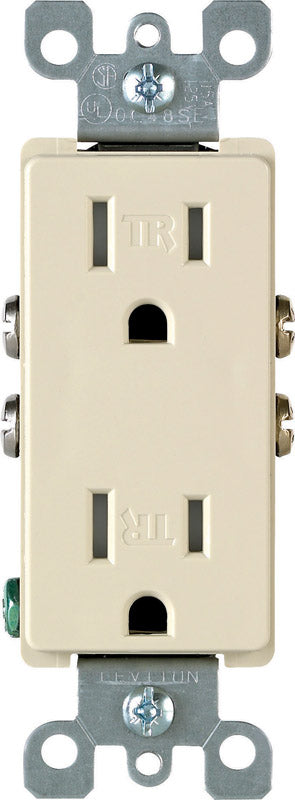 Leviton Decora Electrical Receptacle 15 amps 5-15R 125 volts Ivory
