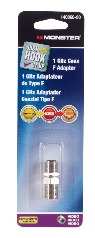 Monster Cable Double Female Coax F Adapter 1