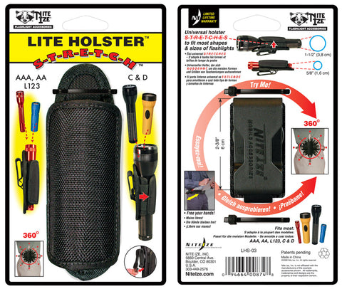 Nite Ize Lite Holster Flashlight Holster Black