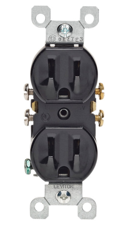 Leviton Electrical Receptacle 15 amps 5-15R 125 volts Black