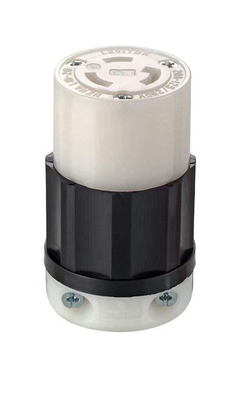 Leviton Industrial Nylon Non-Grounding Locking Connector L10-20R 16-10 ...