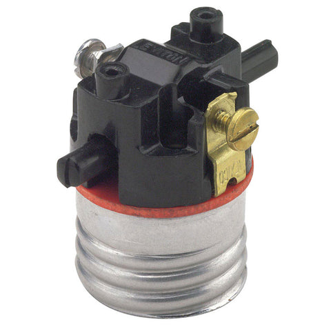 Leviton Push Thru Socket 660 watts 250 volts Medium Black