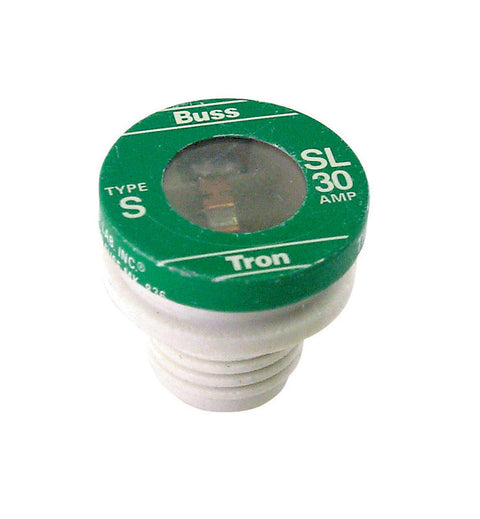 Bussmann Tamper Proof Plug Fuse 30 amps 125 volts 3 pk For Small Motor And Inductive Load Circuits