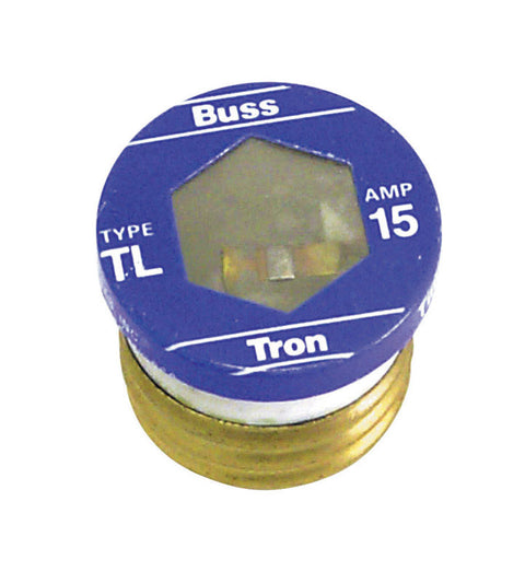 Bussmann Time Delay Plug Fuse 15 amps 125 volts 3 pk For Small Motor And Inductive Load Circuits