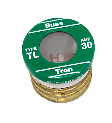 Bussmann Time Delay Plug Fuse 30 amps 125 volts 3 pk For Small Motor And Inductive Load Circuits
