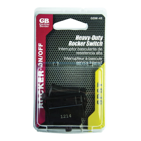 Gardner Bender 20 amps Black Rocker Rocker Switch Single Pole 1 – Shell ...