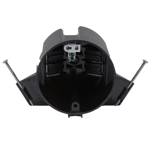 Cantex EZ Box New Work 18 cu in Round Polycarbonate Ceiling Box Black