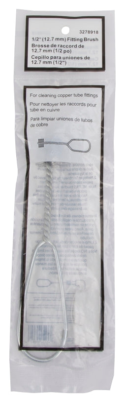 ProSource PMB-508-3L Fitting Brush, 6-1/4 in OAL, Stainless Steel Bristle, 1 in L Brush