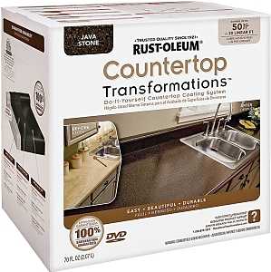 Rust-Oleum 258283 Countertop Transformations Kit, Liquid, Mild, Java Stone