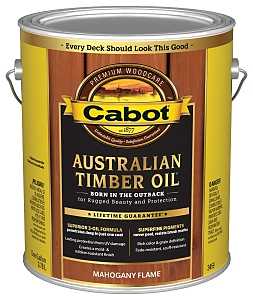 Cabot 140.0003459.007 Australian Timber Oil, Flat, Mahogany Flame, 1 gal, Pack of 4