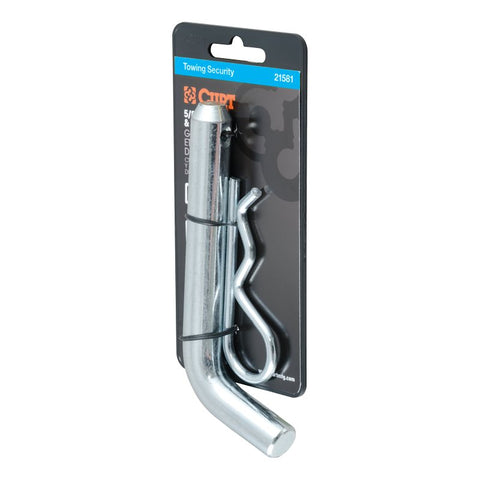 Curt 21581 Hitch Pin, 5/8 in Dia Pin, Steel, Zinc, For : 2 in or 2-1/2 in Receiver Tubes