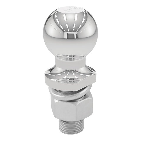 Curt 40066 Trailer Ball, 2 in Dia Ball, 1 in Dia Shank, 6000 lb Gross Towing, Steel, 2-1/8 in Shank Lenght