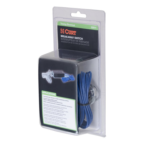 Curt 52011 Break Away Switch, Metal/Nylon, Silver, For: CURT Soft-Trac 1 and Soft-Trac 2 Breakaway Kits