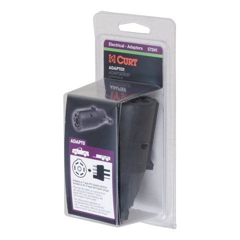 Curt 57241 Electrical Adapter, Includes: 4-Way Flat, 4-Way Round, 5-Way Flat, 6-Way Round, 7-Way RV Blades