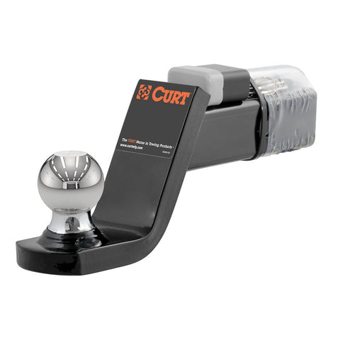Curt 45142 Towing Starter Kit, 2 in Dia Hitch Ball, Powder-Coated