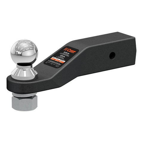 Curt 45371 Loaded Ball Mount, 2 in Drop, 2-5/16 in Dia Hitch Ball, Steel, Powder-Coated, 1/PK