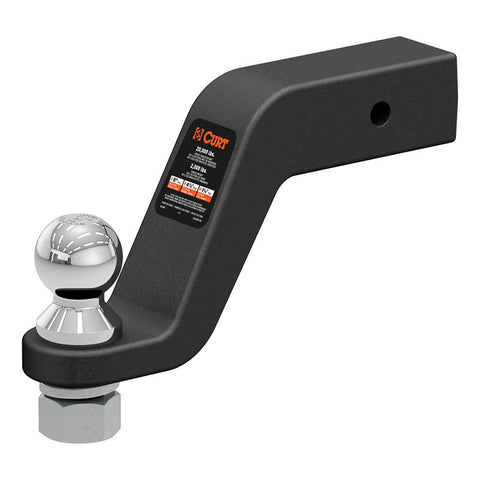 Curt 45373 Loaded Ball Mount, 6 in Drop, 2-5/16 in Dia Hitch Ball, Steel, Powder-Coated, 1/PK