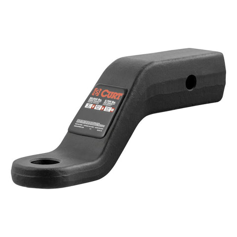 Curt 45458 Ball Mount, 8-1/2 in L, 4 in Drop, 2-1/2 in Rise, Class 5 Hitch, Steel, Carbide