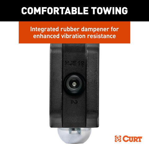 Curt 45935 Adjustable Trailer Hitch Dual Ball Mount, 7-Hole, 2 in, 2, 2-5/16 in Dia Hitch Ball, Carbon Steel