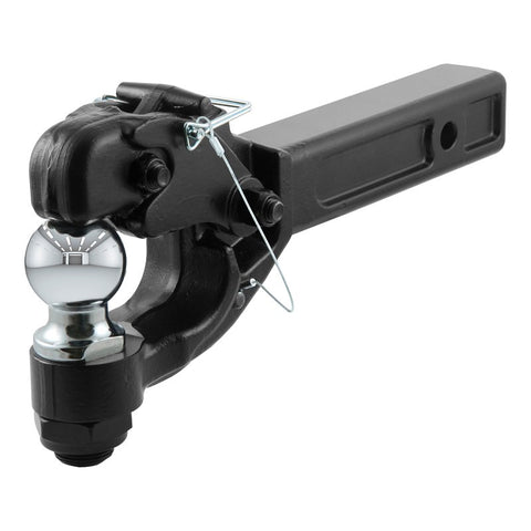 Curt 48007 Ball and Pintle Combination, 2 in Dia Eye, 10,000, 16,000 lb Working Load, Steel, Powder-Coated