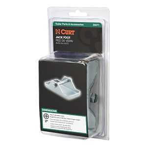 Curt 28271 Jack Foot, 2000 lb, Bolt-On Locking, Steel, Clear Zinc