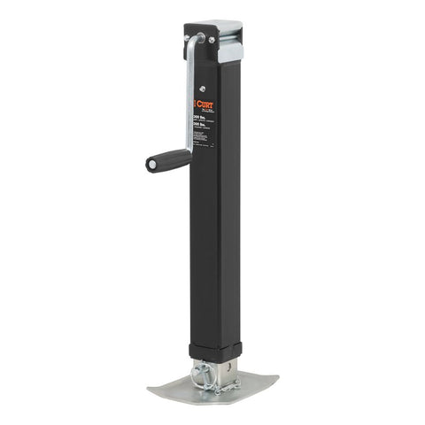 Curt 28575 Square Jack, 7000 lb Lifting, 15 in Max Lift H, Black