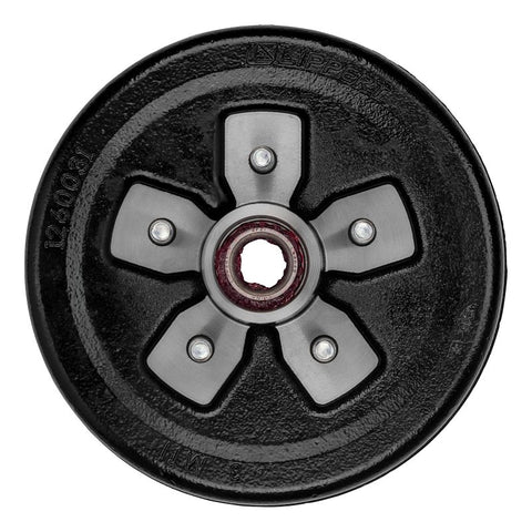 Lippert 2024013264 Brake Drum Hub Complete Kit with Installed Bearings, 3500 lb Withstand, 10 in OD, 5-Bolt