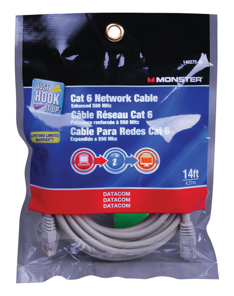 Monster Gray 14 ft. L Networking Cable