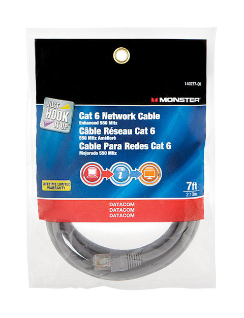Ace Gray 7 ft. L Networking Cat6 Cable